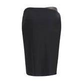 Versace Black Viscose Midi Skirt